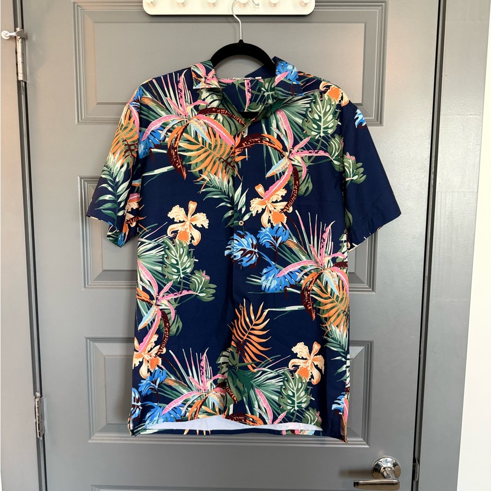 Tropical Print Short Sleeve Shirt